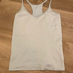 light/baby blue striped workout tank top ♛